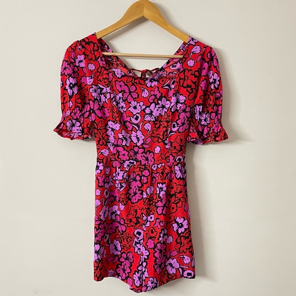 Pink Printed Romper with String Back - Picture 2 of 9